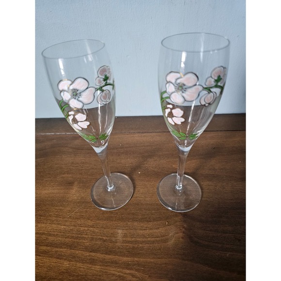 Perrier Jouet Champagne Glasses Set of 2‎ - Picture 1 of 5